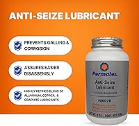 Vista 3 de Permatex 80078 lubricante antiaferrante con botella de cepillo superior, mezcla refinada de lubricantes de aluminio, cobre y grafito, previene
