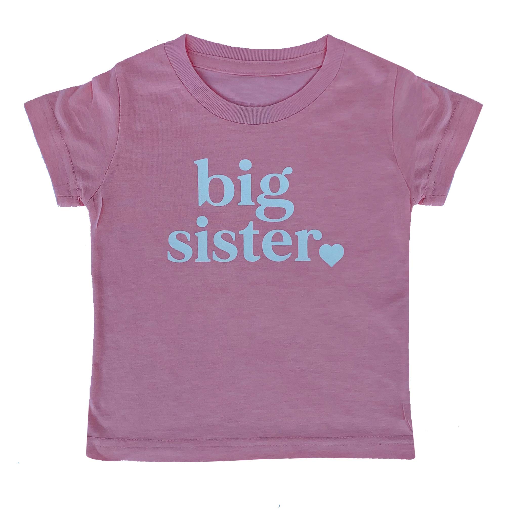 Big Sister &amp; Little Sister Sibling Reveal Announcement T-Shirt for Girls Toddler Baby