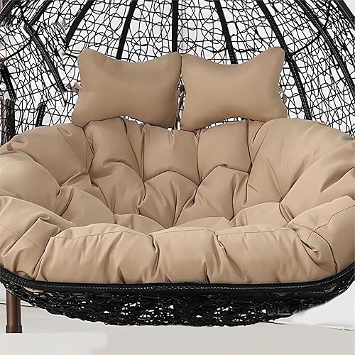 Miniatura 10 de Cojín de repuesto para silla Columpio de 2 plazas, Lavable, Grueso, Grande, de Mimbre, impermeable y resistente al sol, para balcón y patio (N,59.1