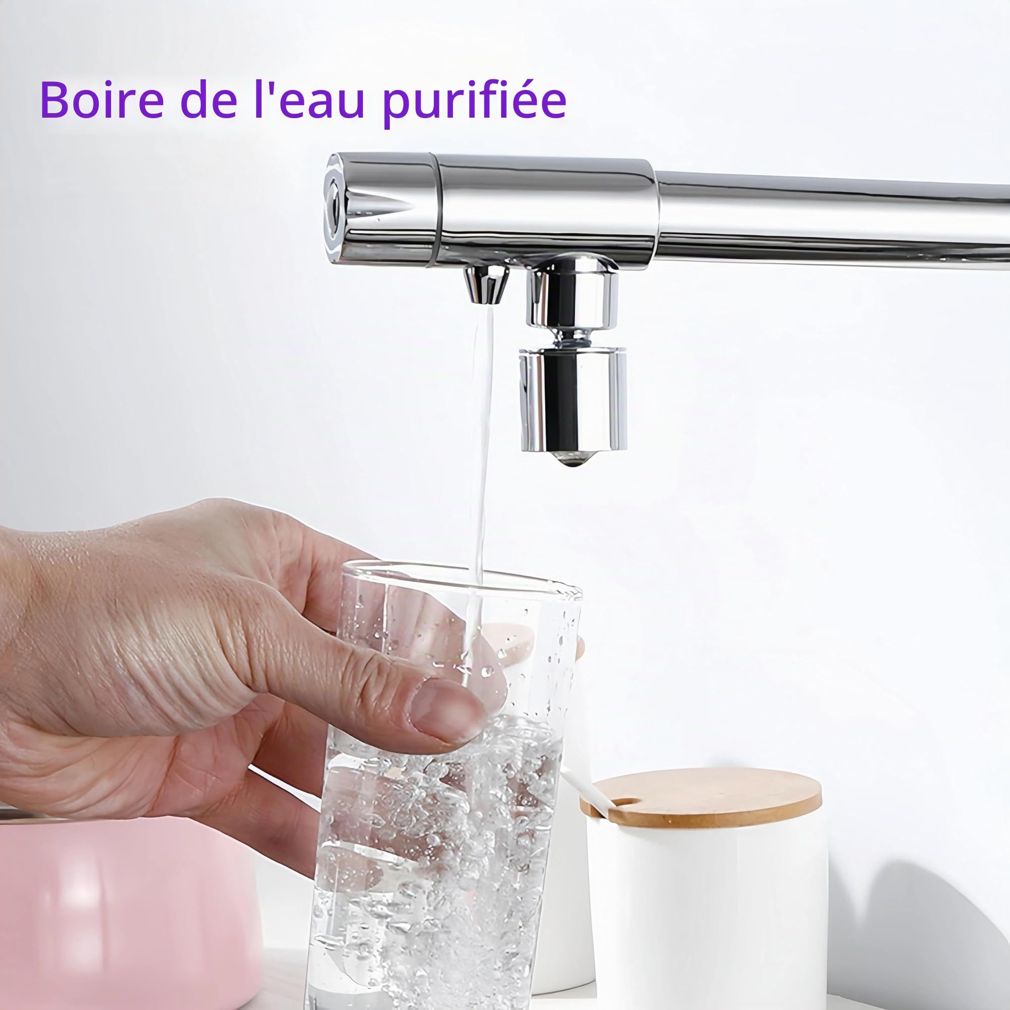 mitigeur cuisine rabattable Robinet Cuisine 3 Voies Pliable, Mitigeur Monocommande, Robinet D'évier, Robinet De Cuisine Rotatif À 360° Laiton(Chrome)