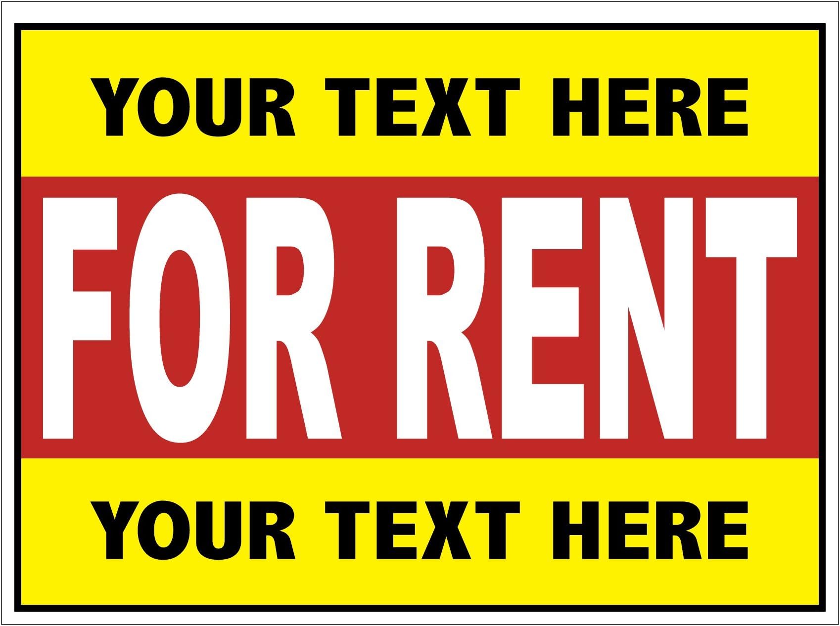 Pack of (2), Custom For Rent Yard Sign, Real Estate Agent