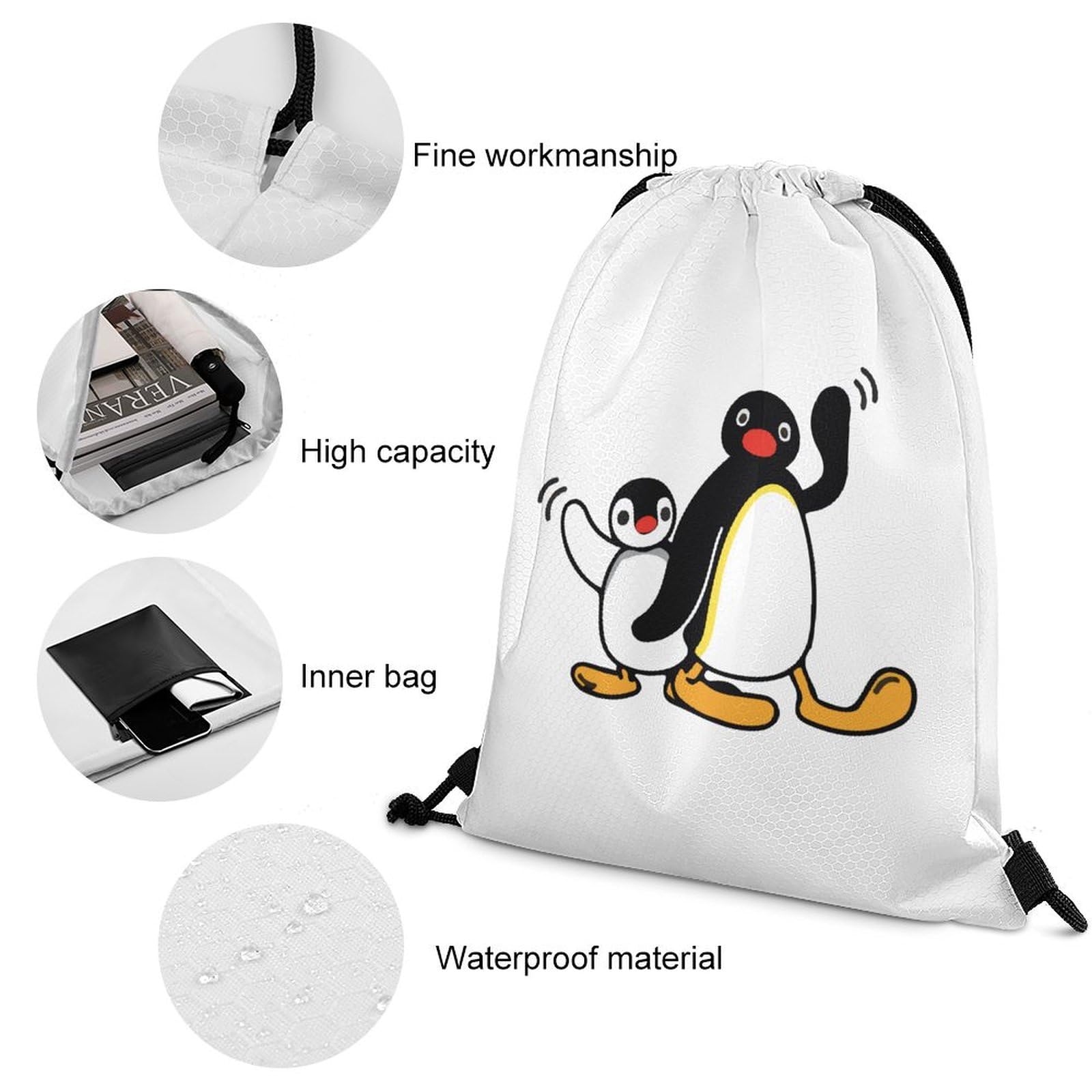 Amazon.co.jp: ジムサック ピングー キャラクター ペンギン 収納バッグ