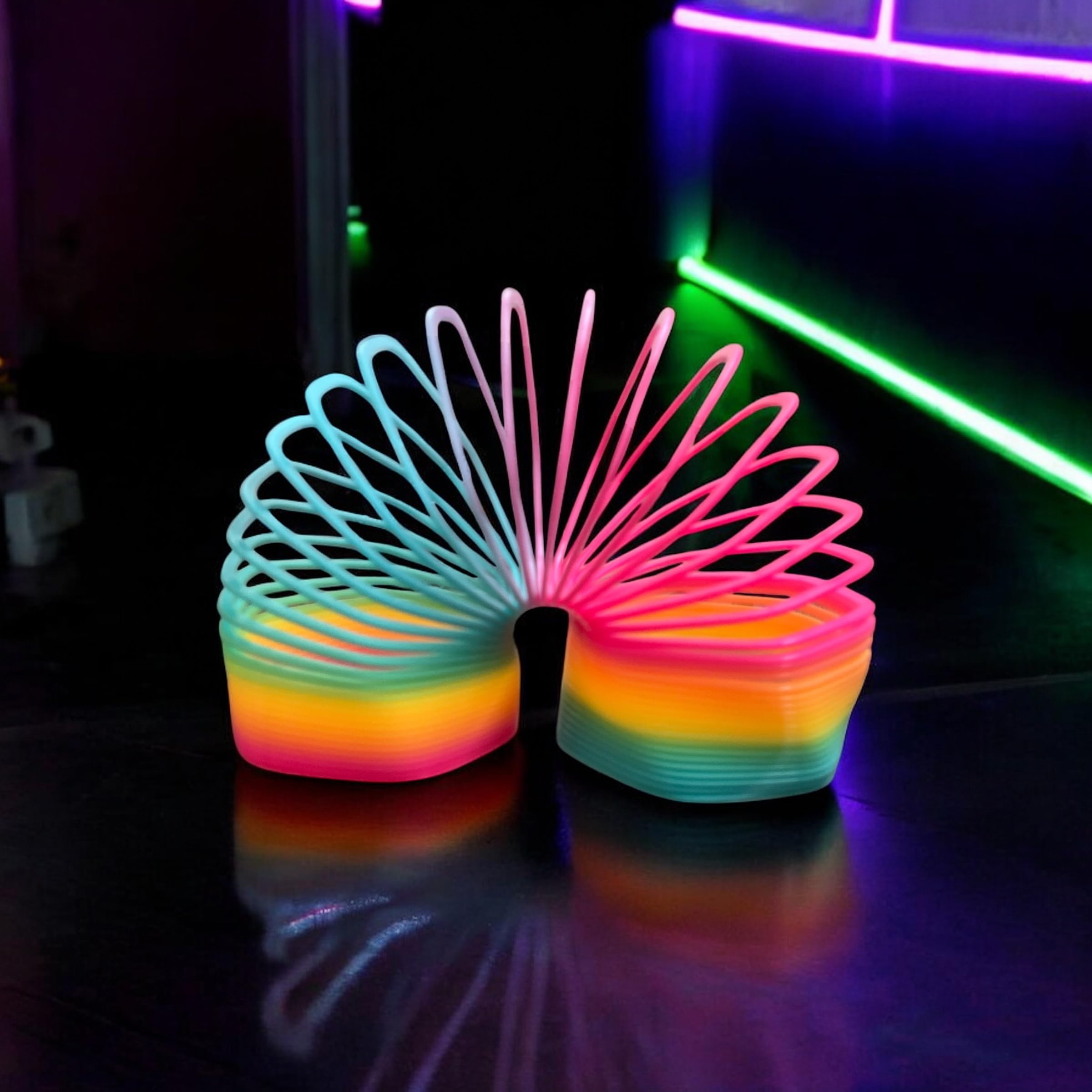 BLUECHOLON Mega Spiral Rainbow Classic XXL, Plastic Toy, 13x11cm, 15x8cm, Wavy, Pentagonal and Circular Shape (Hexa 13X11 XXL) - Image 3