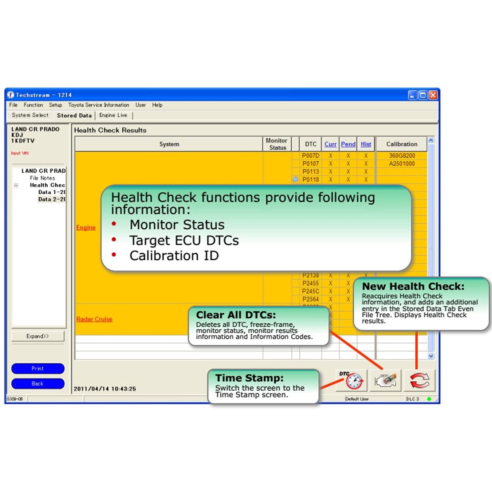 IT3 Global GTS OTC Vim OBD-Scanner, Professionelles Diagnose-Scan-Tool mit Benutzerfreundlicher Benutzeroberfläche für Fahrzeuge von 1996 Bis 2015