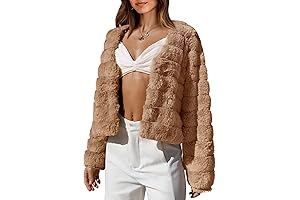 Women's Faux Fur Cropped Jacket: Stay Cozy and Chic This Winter