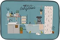 Vista 75 de Caroline's Treasures CK7824DDM - Tapete absorbente para secado de platos con diseño de bulldog inglés, rojo y blanco, para encimera de cocina, 14 x