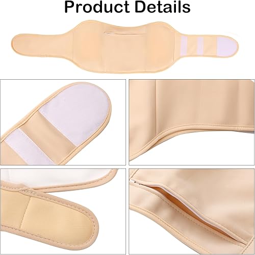 Miniatura 3 de Juego de 2 unidades de aceite de ricino, cinturón de aceite de ricino reutilizable ajustable y paquete de cuello de aceite de ricino, cómodo y