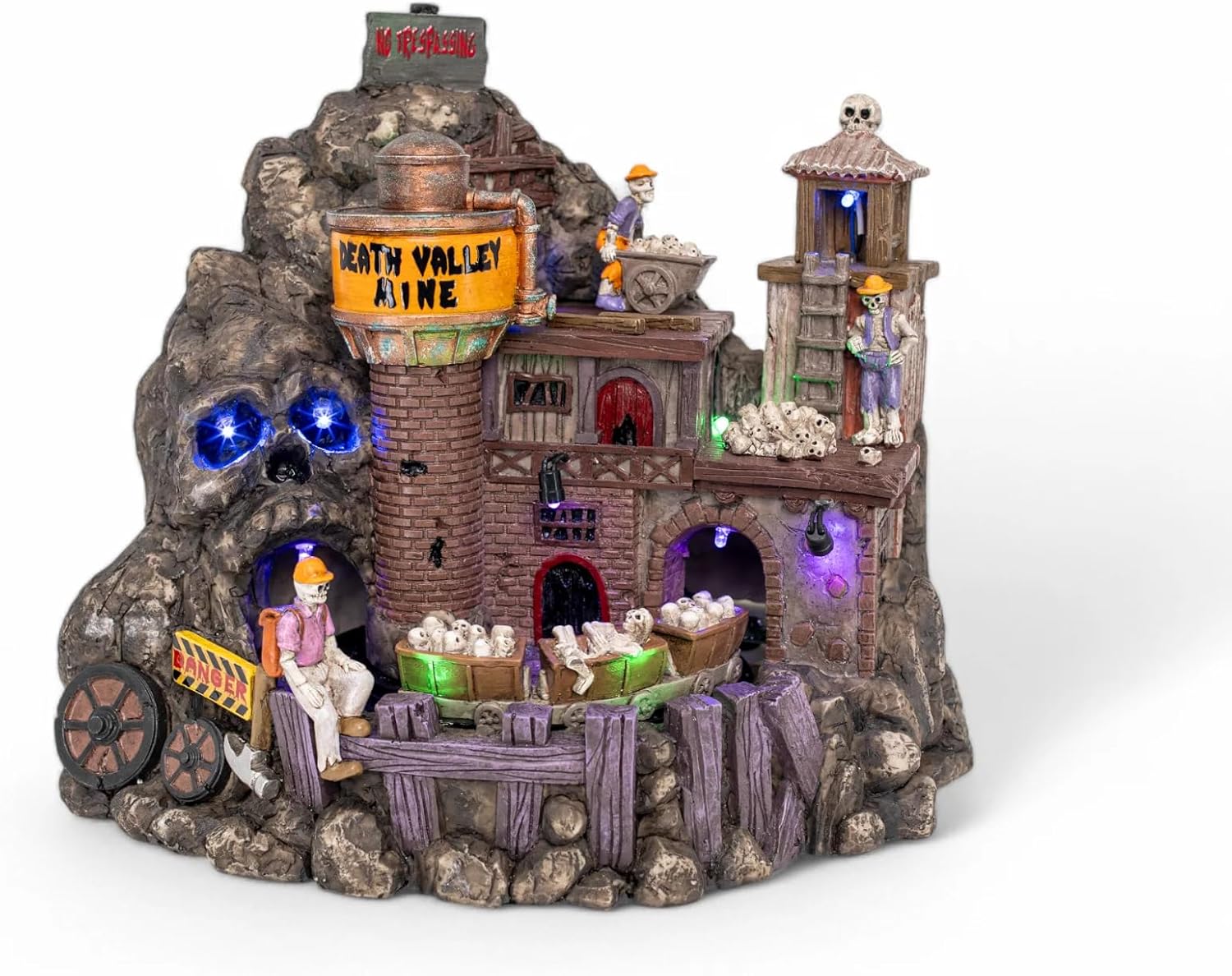Death Valley Mine Animated Halloween Village Multicolored LED Lights and Sound