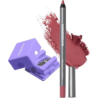 Wonderskin 360 Contour Lip Liner Pencil with Sharpener - Durable Sharpenable Lip Liner Waterproof and Transmission-Resistant Lipstick in Nude Rosewood
