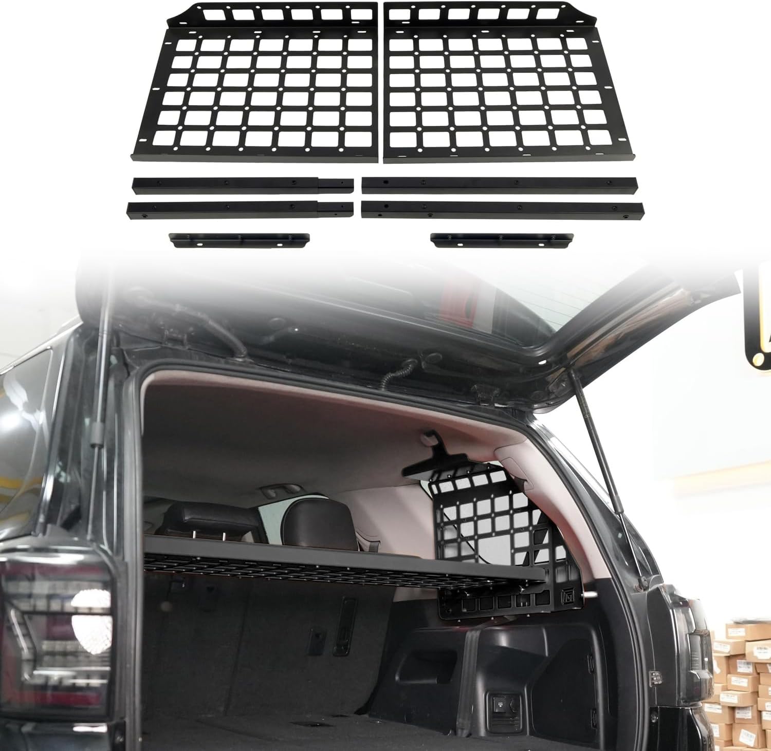 HIGH FLYING 2010-2024 for Toyota 4Runner 5th Gen. Car Storage Molle Panels Shelf Modular System Trunk Organizer Rear Boot Cargo Racks
