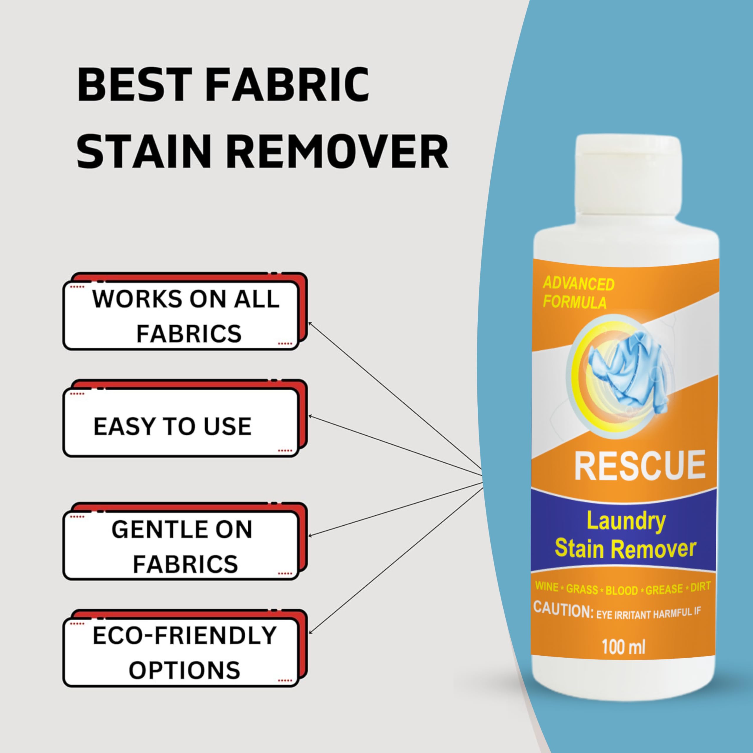 (orange) Stain Remover for Clothes Sofas & Cars Removes Tough Stains Spot Cleaner Active Enzyme Laundry Stain Remover (Pack_3) 300 ml 3