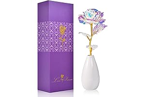 Meaningful Flower Gift for Mom - Enchanting Artificial Rose in Elegant Vase