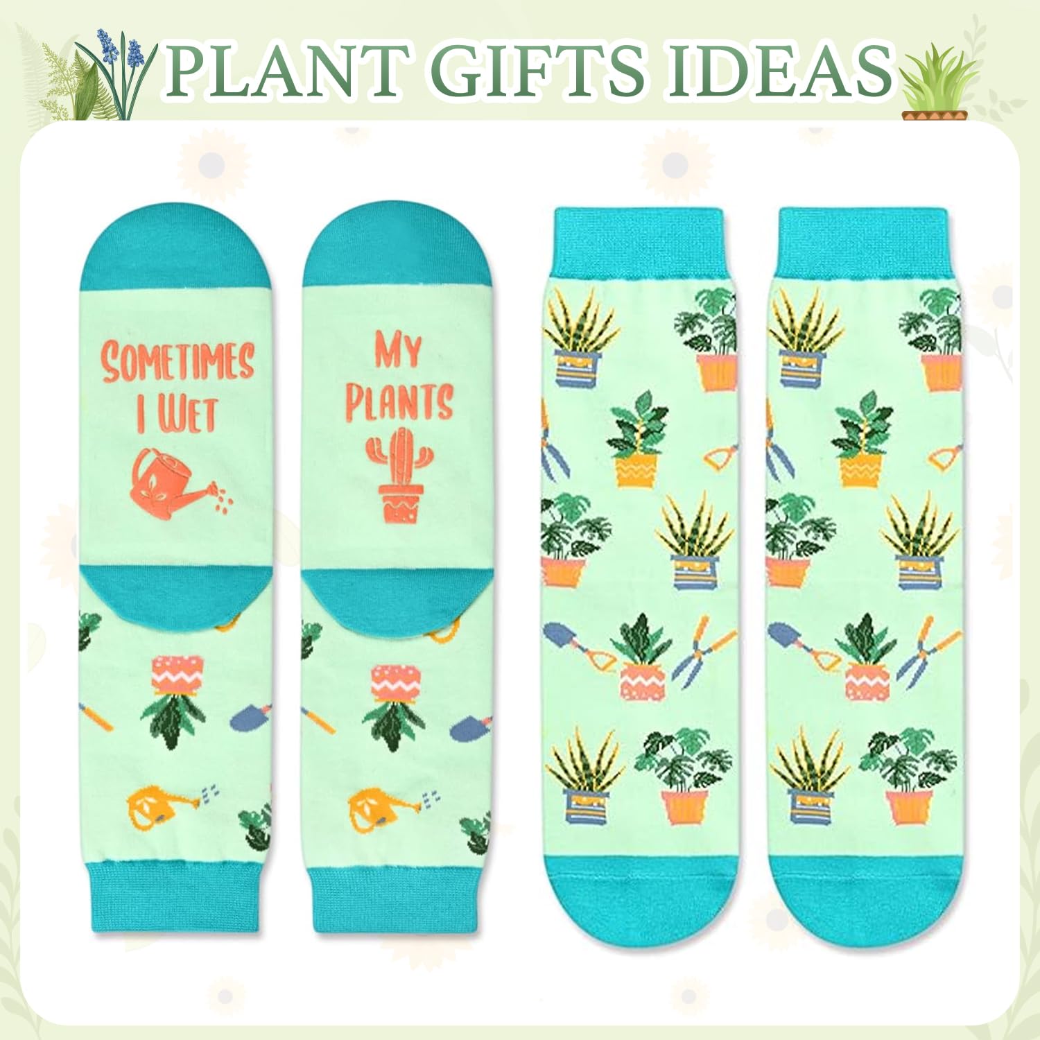 Plant Gifts for Women Men - Gardening Plant Socks for Nature Lovers