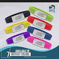 Vista 3 de SPRINT Pulsera de alerta médica para hombres y mujeres, pulsera de silicona elástica y elegante para identificación médica de emergencia