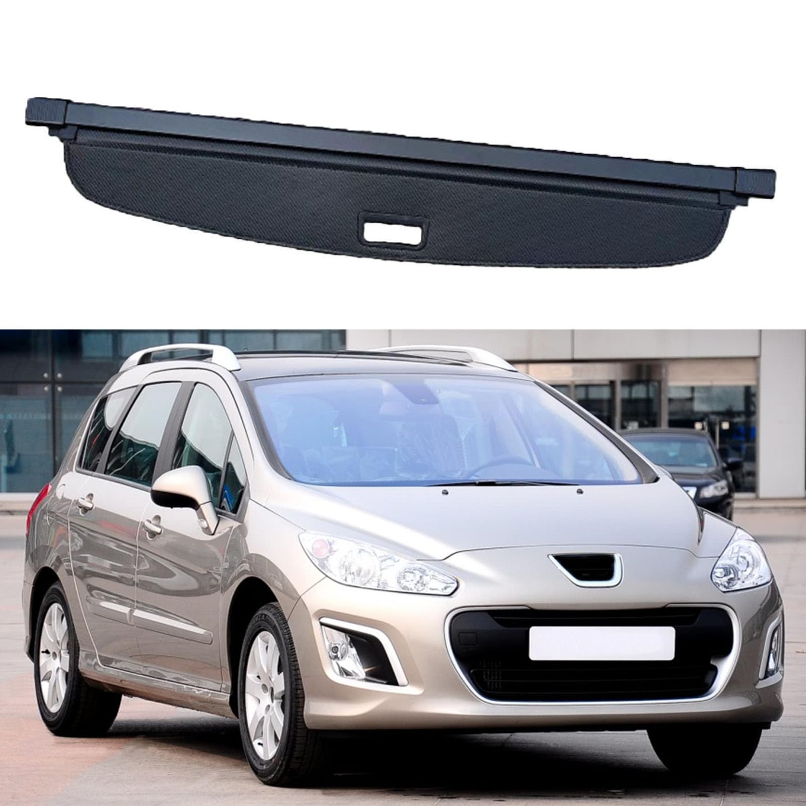 SXLGDW Car Retractable Rear Trunk Parcel Shelf,Compatible with Peugeot 308 Wagon 2008-2013,Car parts