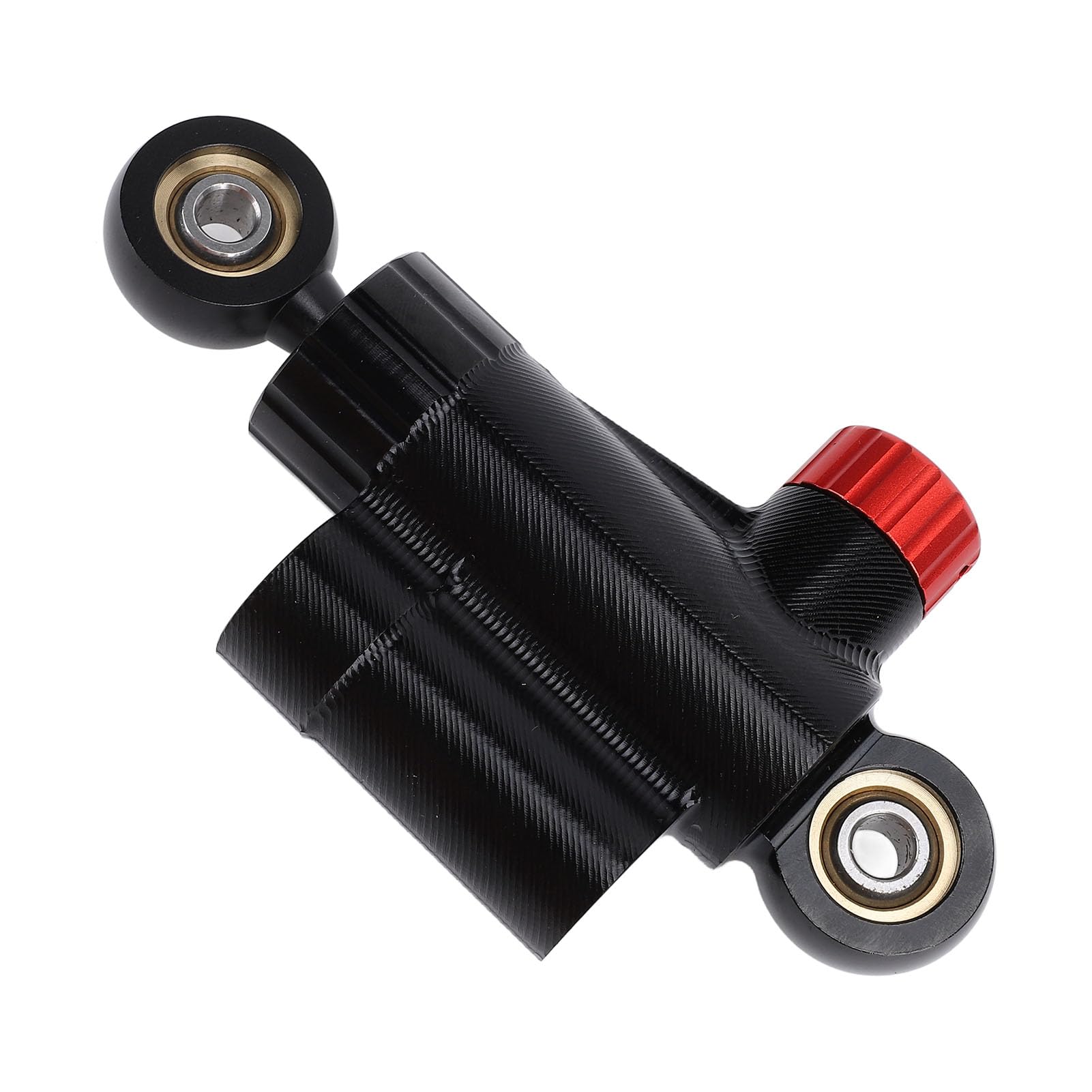 Amortyzator Układu Kierowniczego ze Stopu Aluminium, Stabilizator Amortyzatora Układu Kierowniczego Motocykla Stop Aluminium CNC Regulowane Bezpieczne Sterowanie Zwiększona (BLACK)