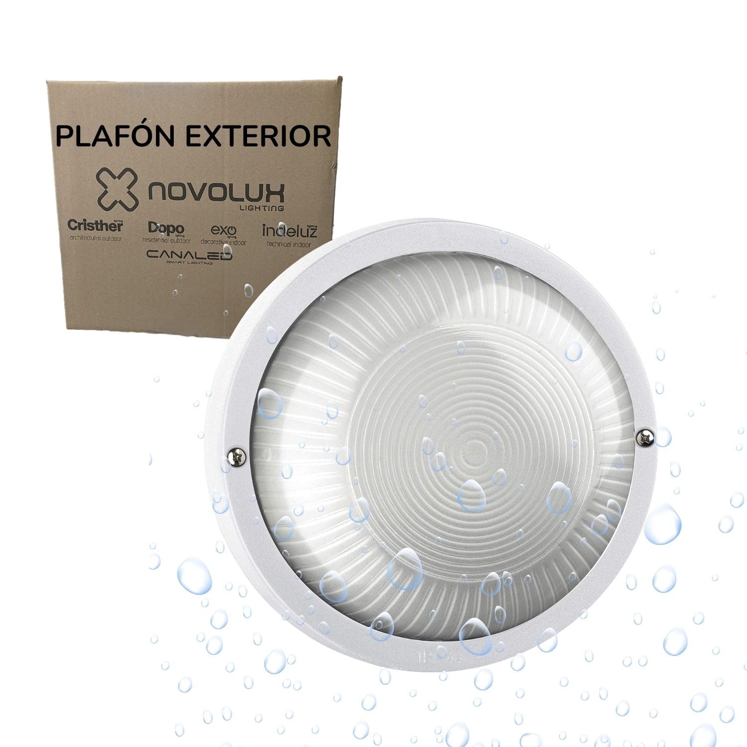 Aplique FAR IP44 blancon para exterior con casquillo E27 de 60W maximo 8
