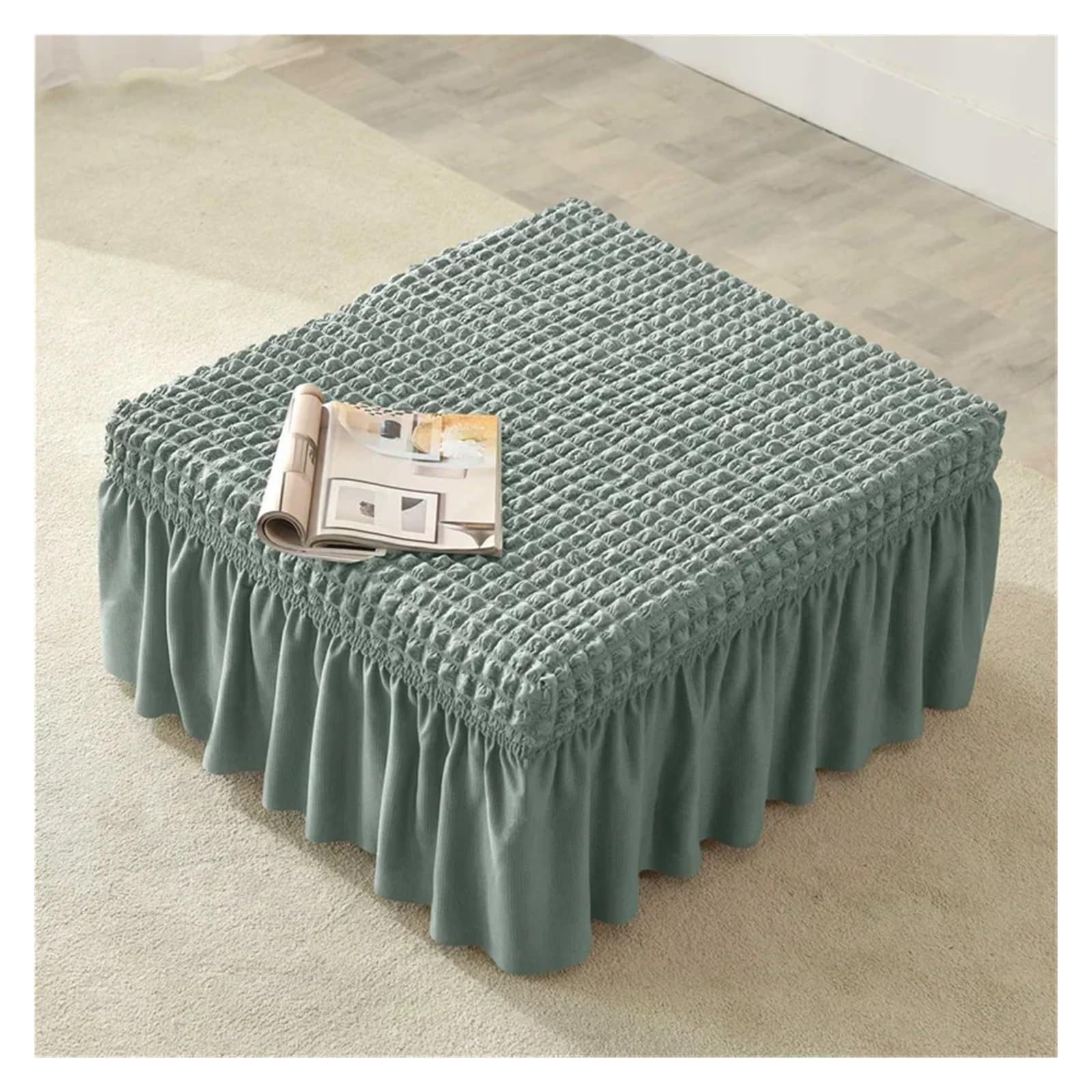 YXINAER Foot Stool Cover Large Size Ottoman Cover Elastic Footstool Covers(A11 Footstool Cover)