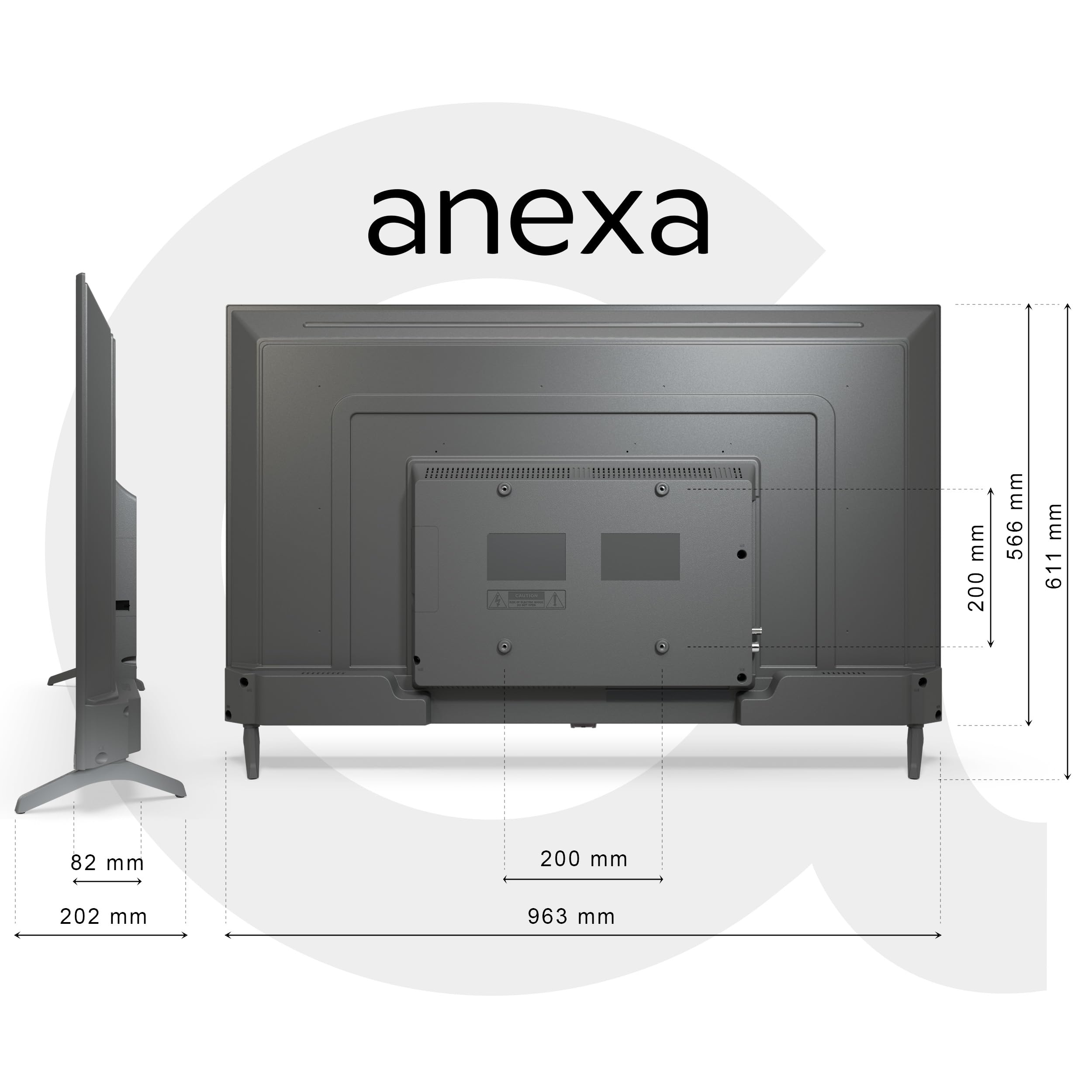anexa - Smart TV 43" QLED 4K, Android 11, Google Assistant, Control por Voz, TDT, 3 años de garantía, SMART43C01UGQ, Compatible con Netflix, Prime Video y más