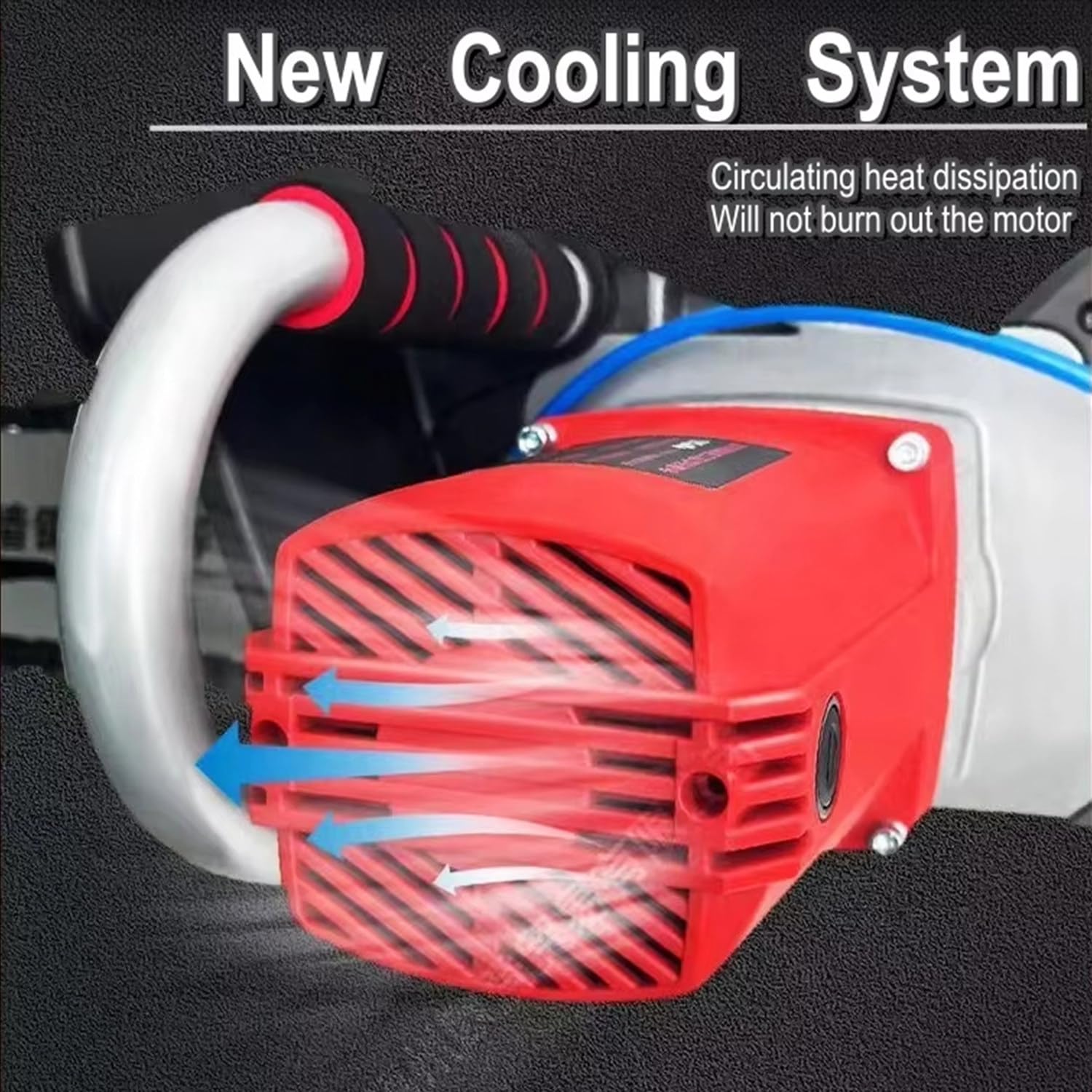 Sierra Eléctrica Para Hormigón 5800w/6500w Cortador De Hormigón,Ranuradora De Muros Con 2 Cadenas Y 2 Cuchilla,Para Piedra Y Ladrillo Y Pared,DepthofCut480mm