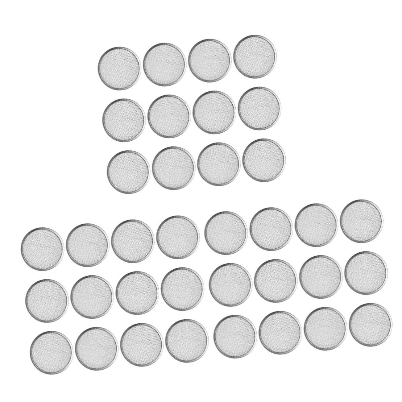 UPKOCH Portable Screen Mason Jar Sprouting Lids 36 Pcs Stainless Steel Sprout Cover Split Mason Silver Stainless Steel Mason Jar Mesh Lid Beansprouts