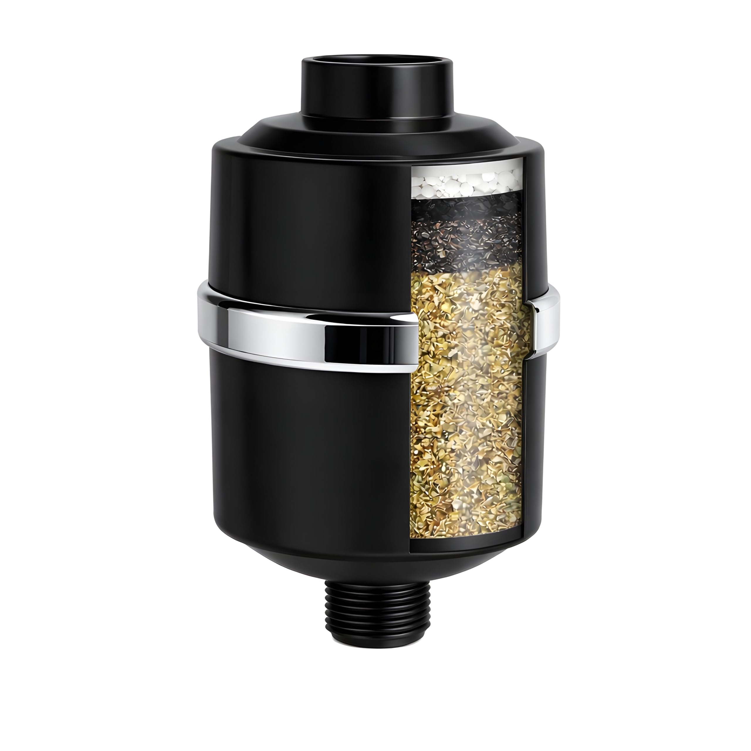 Crystal Quest Premium Shower Filter - Black - Advanced Multi Stage Filtration for Cleaner Water - Removes Chlorine, Heavy Metals - Promotes Healthier