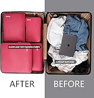 Vista 6 de BAGAIL 4 Set6 Set de cubos de embalaje de compresión Accesorios de viaje Organizadores de embalaje expandibles