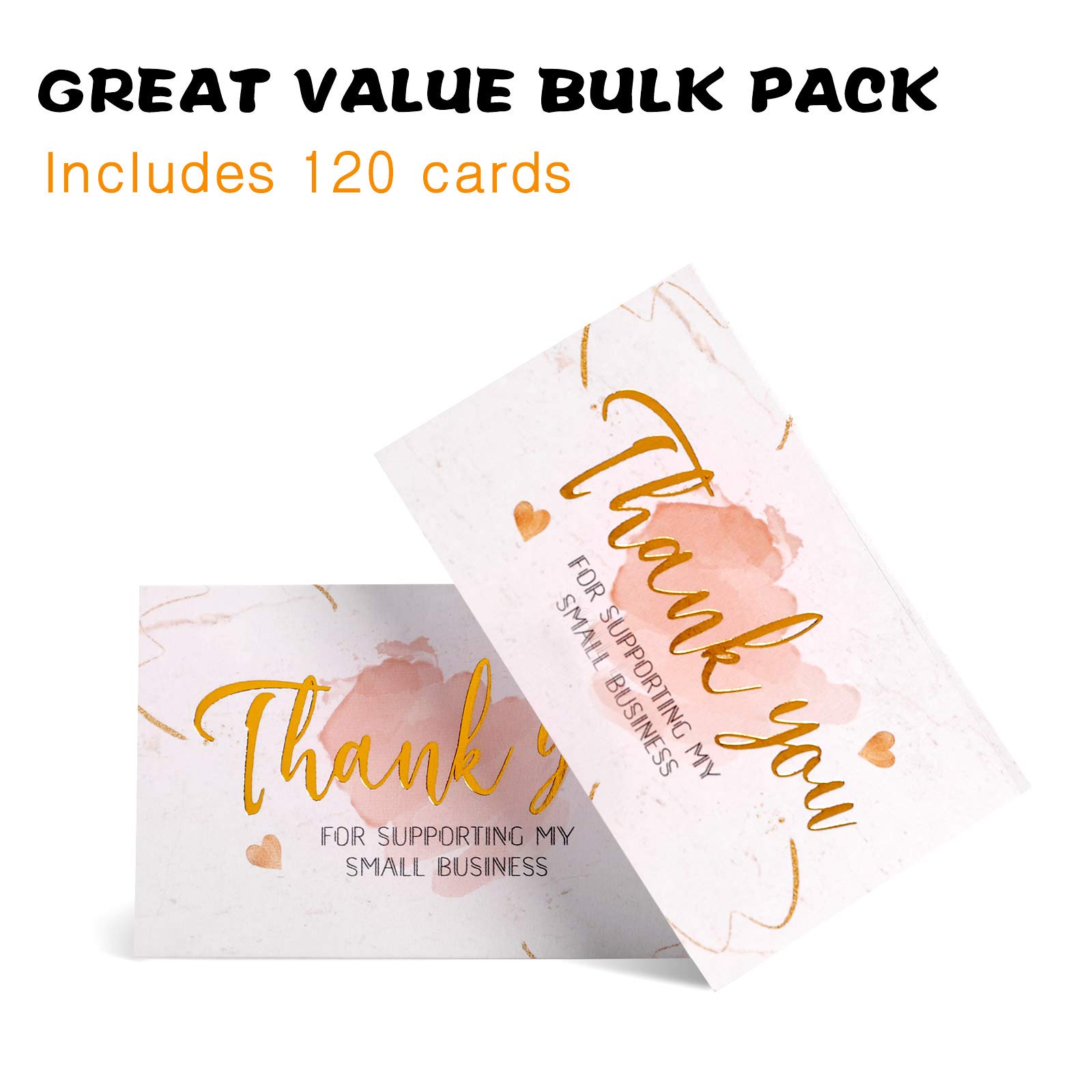 120 Thank You For Supporting My Small Business Cards (3.5 x 2 Inches