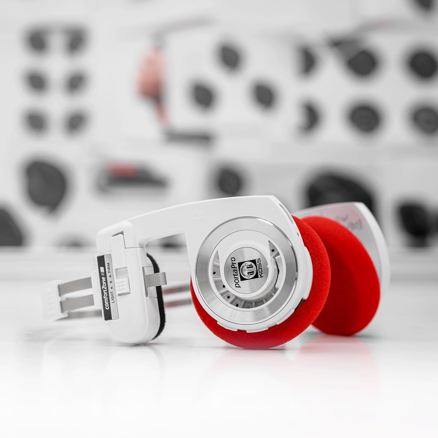 Koss Porta Pro Wireless 2.0 Bluetooth On-Ear Headphones, 20+ Hour Battery, USB-C Charging, Microphone, Analog Audio Pass Through, Retro Style, Arctic White - Image 7