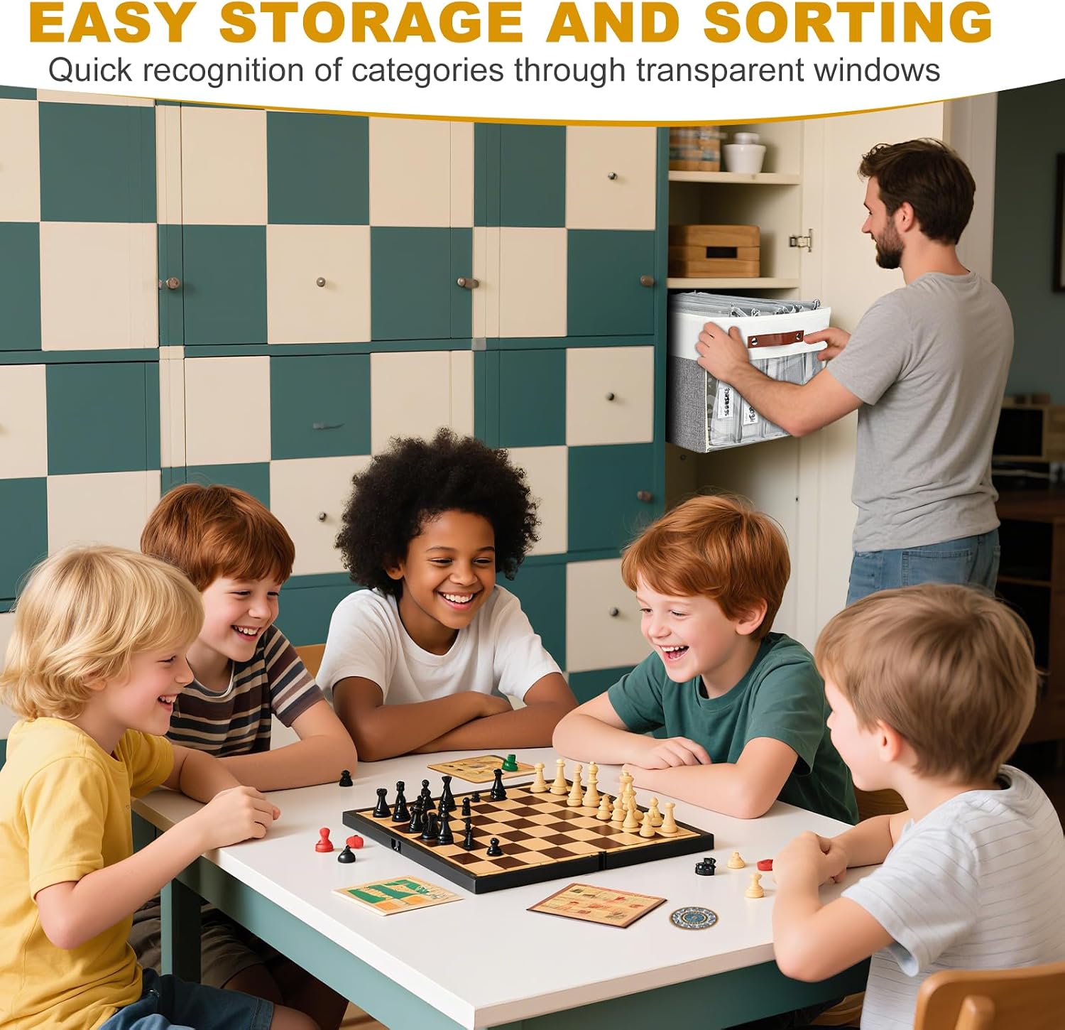 2pcs Board Game Storage and Extra Large Board Game Storage