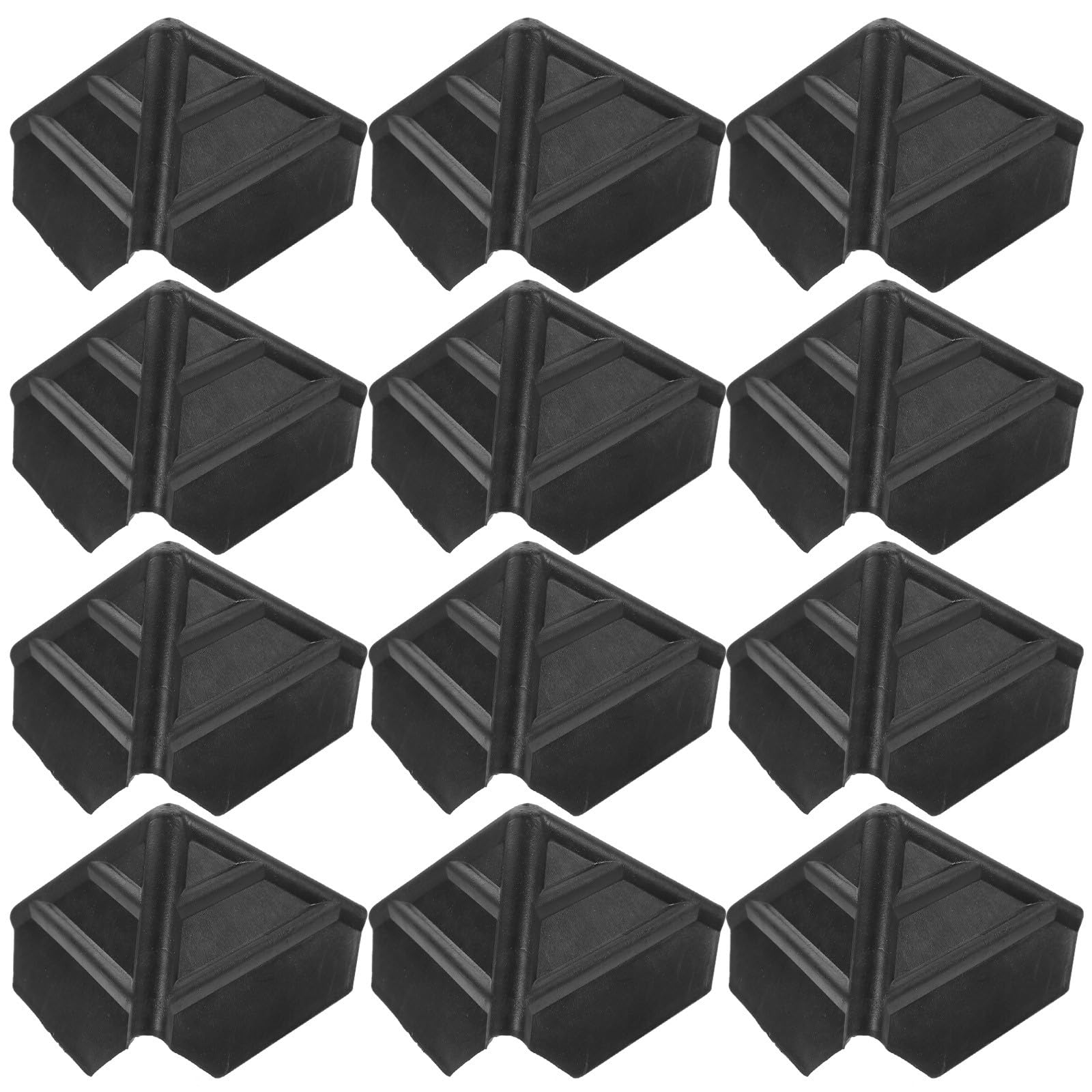 Healvian D'angle en Plastique Noir Installation Facile 100 Pièces Légères pour Emballage et Expédition pour D'angle de Boîte et Meubles