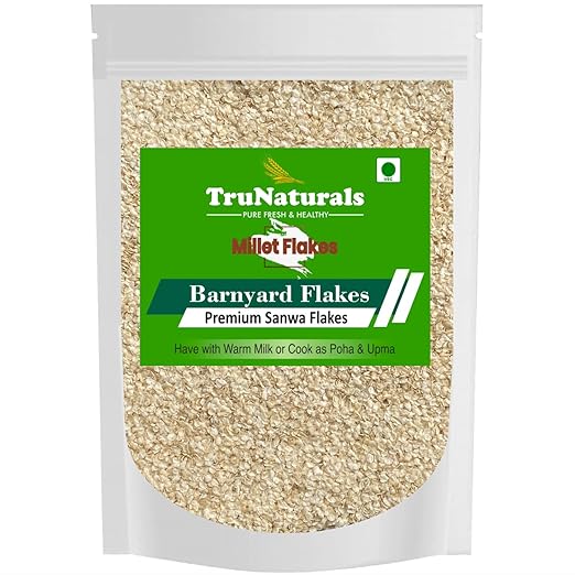 TruNaturals Barnyard Millet flakes for breakfast 900g | Sridhanya millet cereal breakfast | Organic Unpolished Barnyard Millet Flakes for weight loss | Millet flakes cereal breakfast sugar free