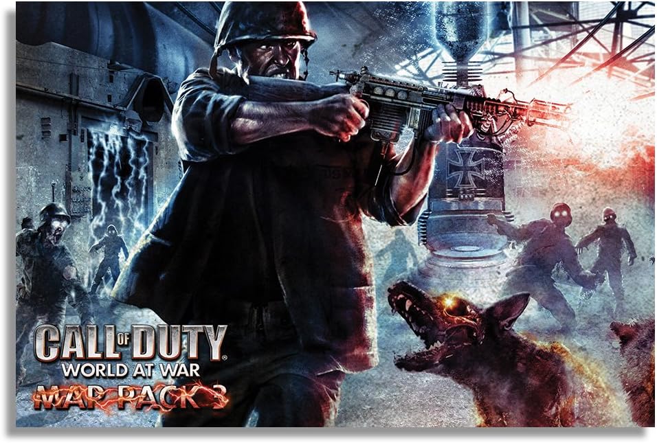 Call of Duty Map Pack 3 - World at war pc video gaming poster for video game lovers (Size: 12x18 Inch)