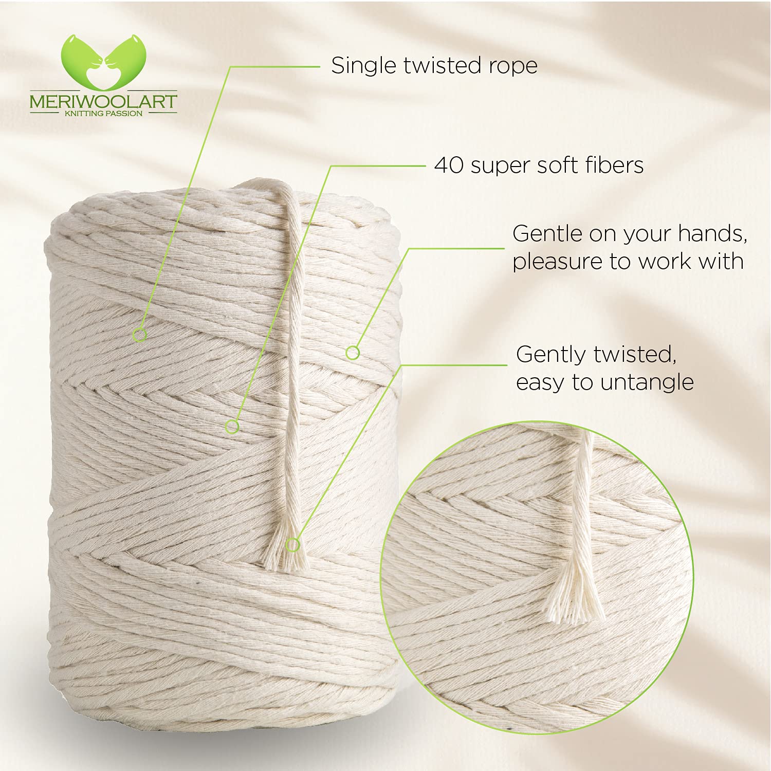 40 Yard Di Corda In Cotone Naturale Per Macramè – 5 Mm, 20 Colori Assortiti, Fai Da Te