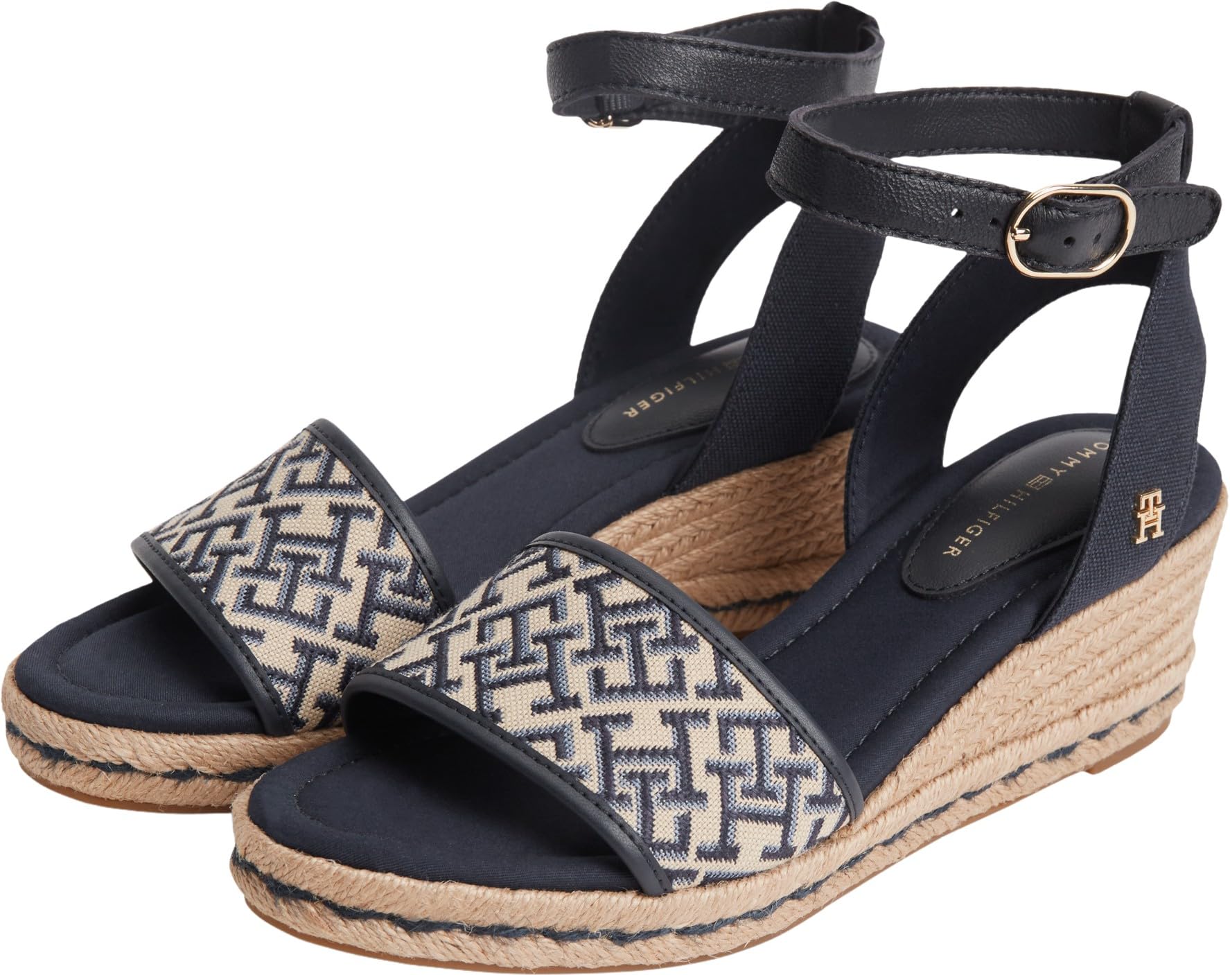 Tommy Hilfiger TH Mid Espad Wedge Jacquard Fw0fw09519, Espadrillas Zeppa Donna