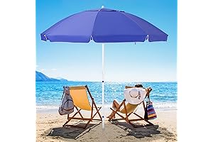 JEAREY 8.5FT Beach Umbrella with Sand Anchor for Best Beach Experience