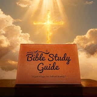 RXDTGYI 66-Page Large Print Bible Study Journal: Guided Christian Notebook for Scripture Study, Daily Devotionals & Elderly Readers (Brown)