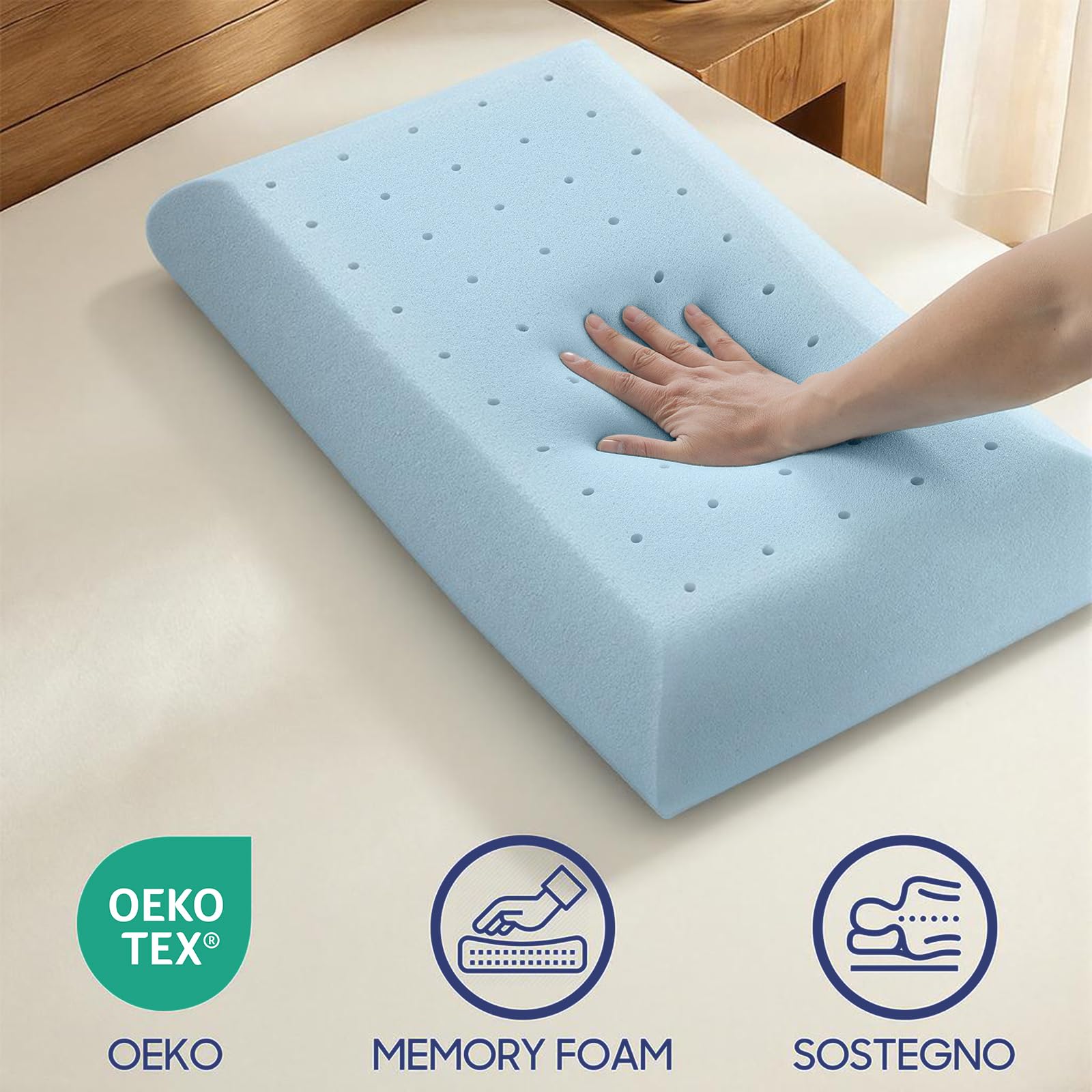BedStroy Poduszka Wiskoelastyczna 70 cm - 2 szt