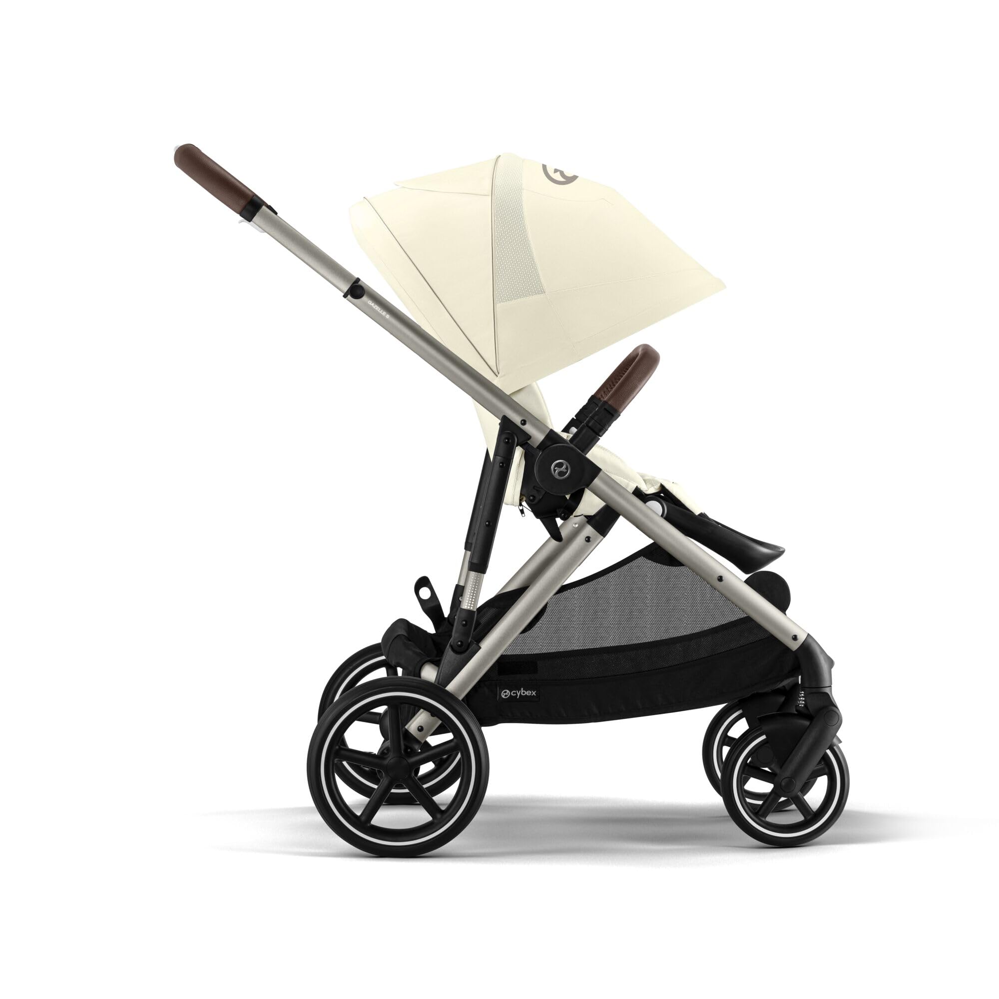CYBEX Poussette Gold GAZELLE S, De la naissance à environ 4 ans, Max. 22 kg (mode simple) / 2x 22 kg (mode duo), Système tout-en-1 avec 20+ configurations, Beige coquillage