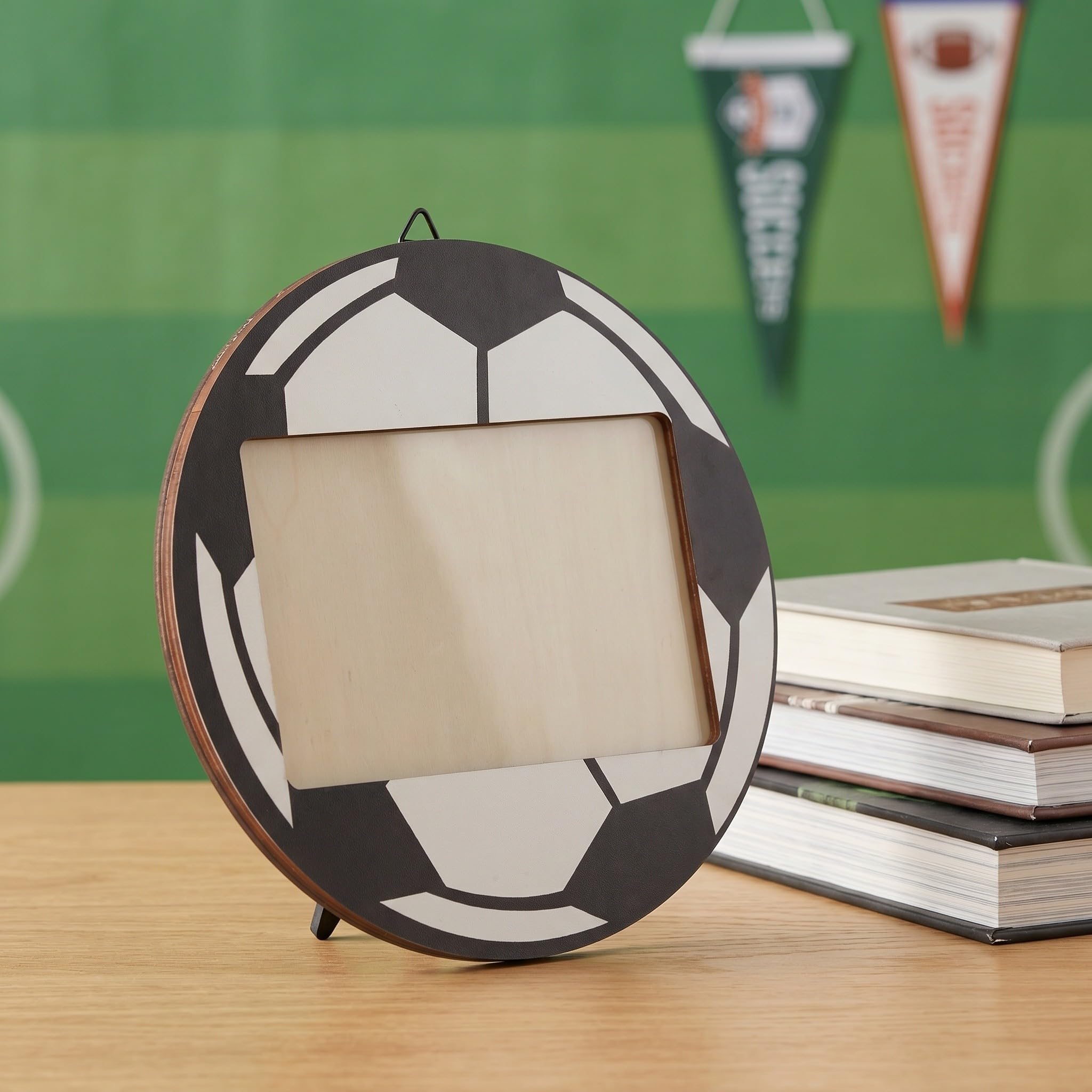 minkissy 6 Pezzi Cornice Resistente in Nero da Tavolo e Legno Foto Design per Rustico Sportivo Facile da Pulire, per Decorazioni Casa e Tavoli da Pranzo di Appassionati di Calcio