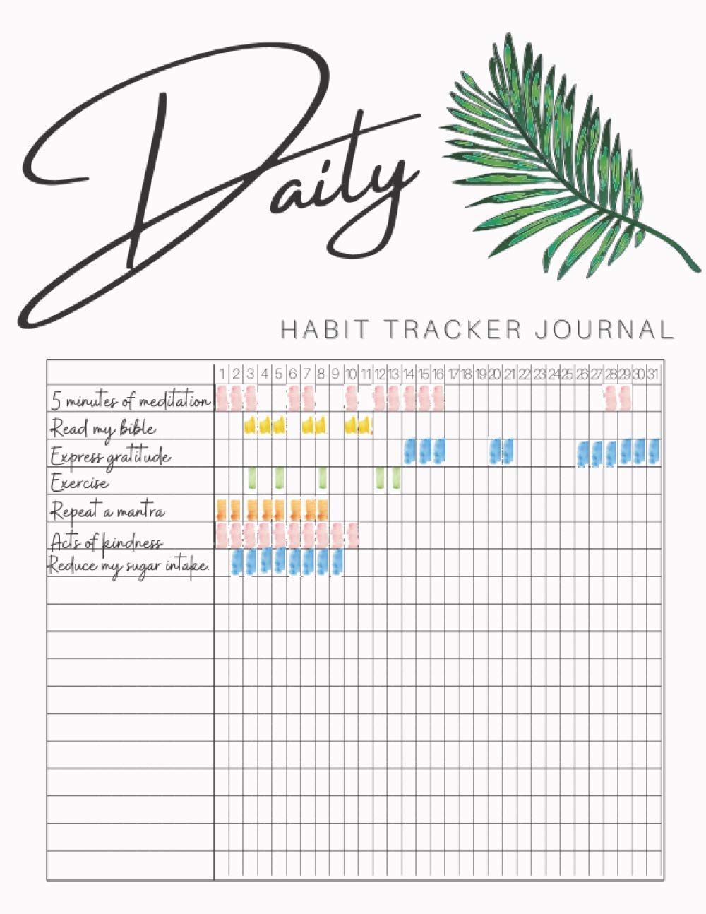 Daily Habit Tracker Journal: A Simple Way To Measure And Track Your Habits, Designed To Help You Improve Your Productivity