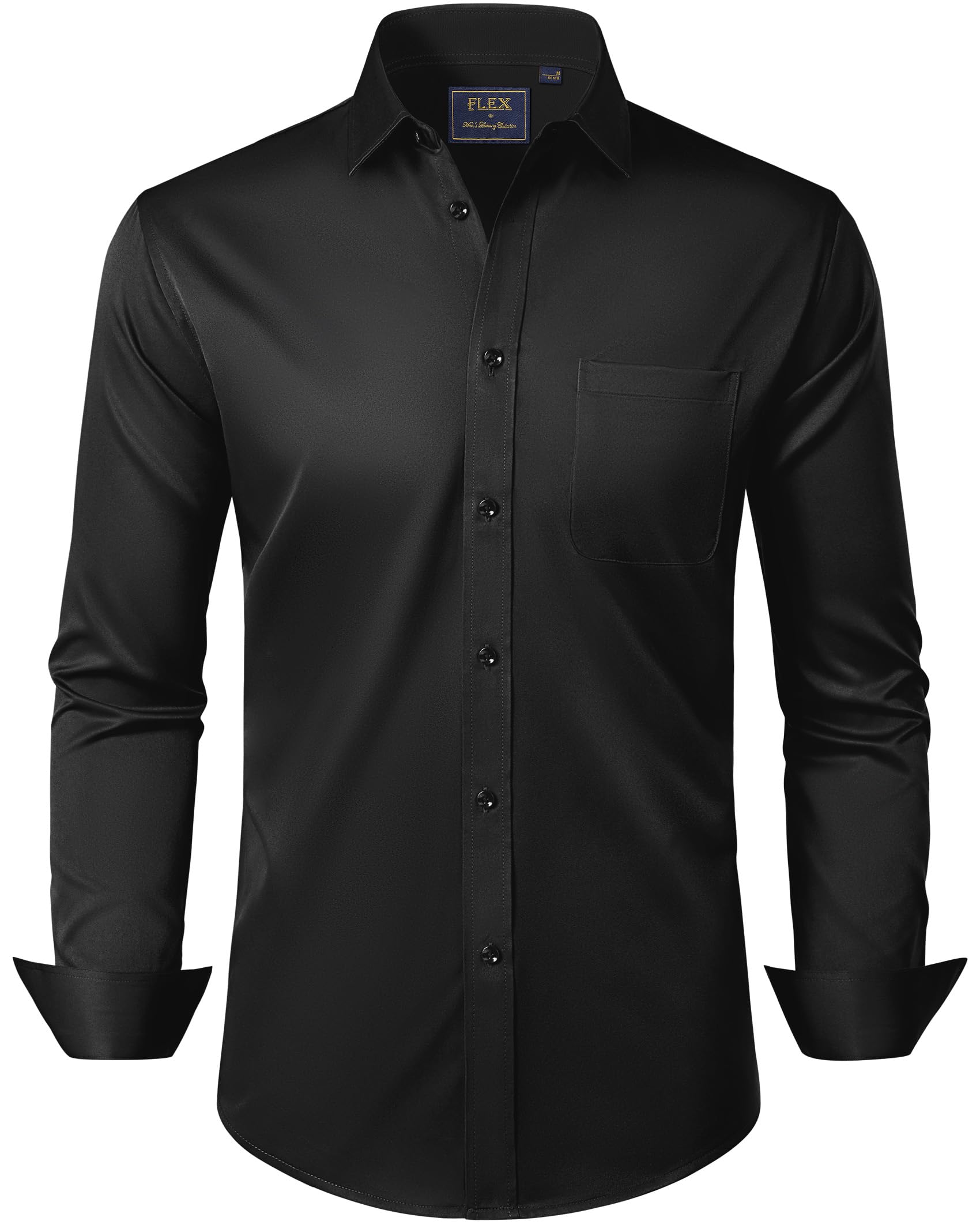 J.VER Hemd Herren Langarm Regular Fit Herrenhemd Stretch Freizeithemden Hemden Bügelleichtes Hochzeit Businesshemden mit Tasche