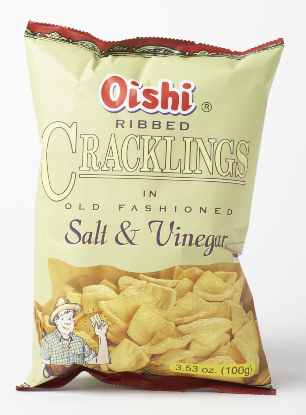 Ribbed Cracklings Salt and Vinegar 3.53 Oz 100g