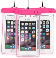 Bolsa Impermeável Universal para Celular – Capa Protetora 100% Vedada, Fotos Subaquáticas, Ideal para Aventura e Camping -Rosa