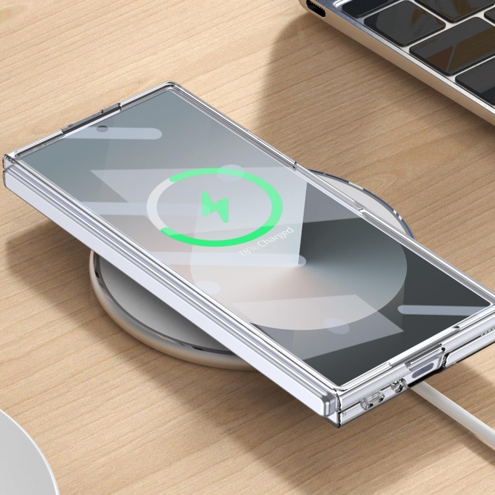 Funda para Samsung Galaxy Z Fold 8 Ultra, Transparente Magnética Carcasa