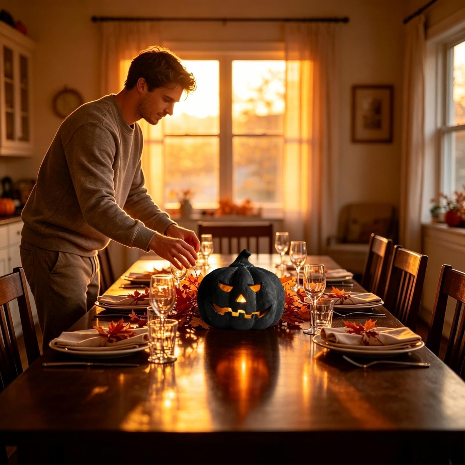 Generisch Decorazione a di Halloween, spaventosa statua autunnale in