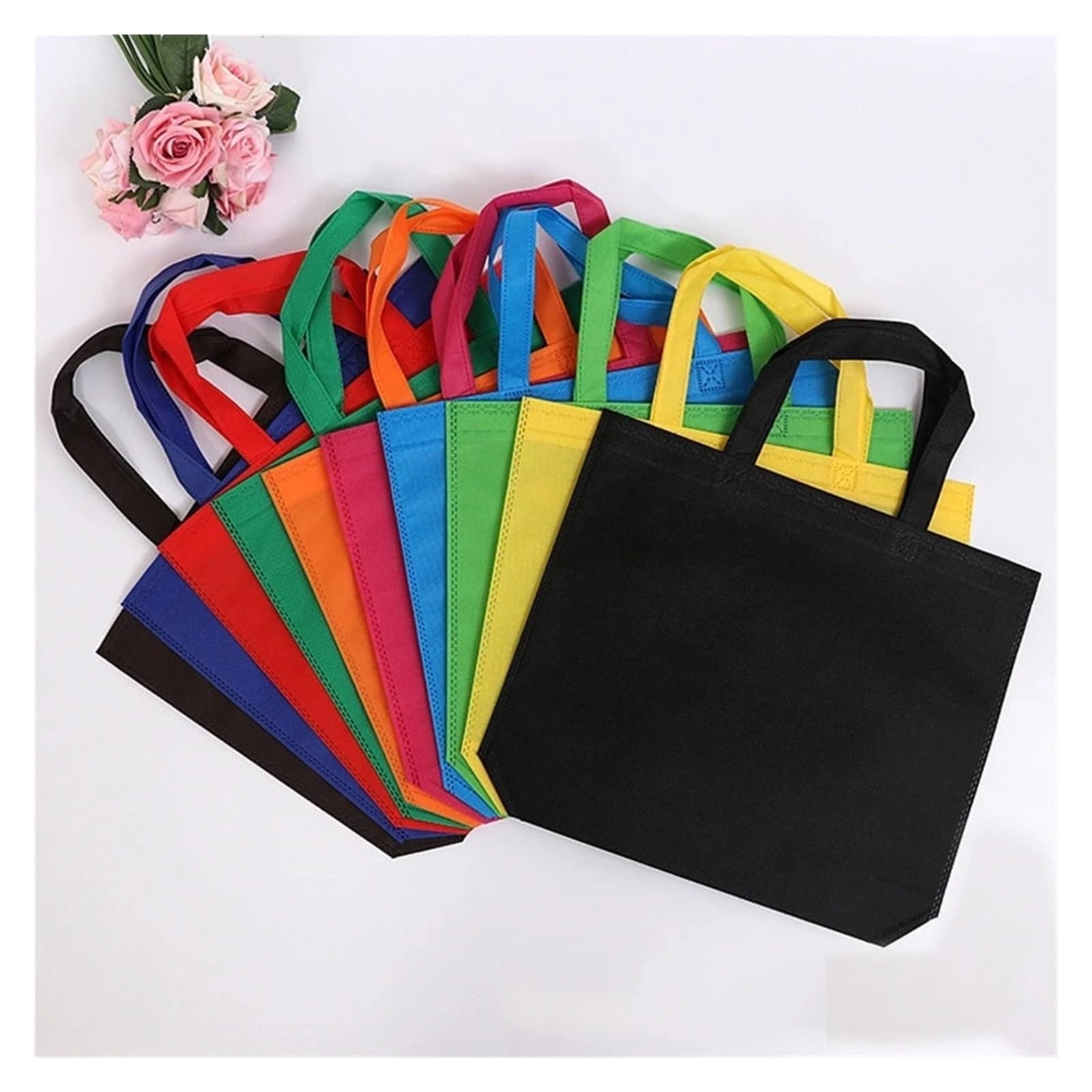 Bolsas Tela Tote de bolsas de compras de bolsa no tejida de 20 piezas