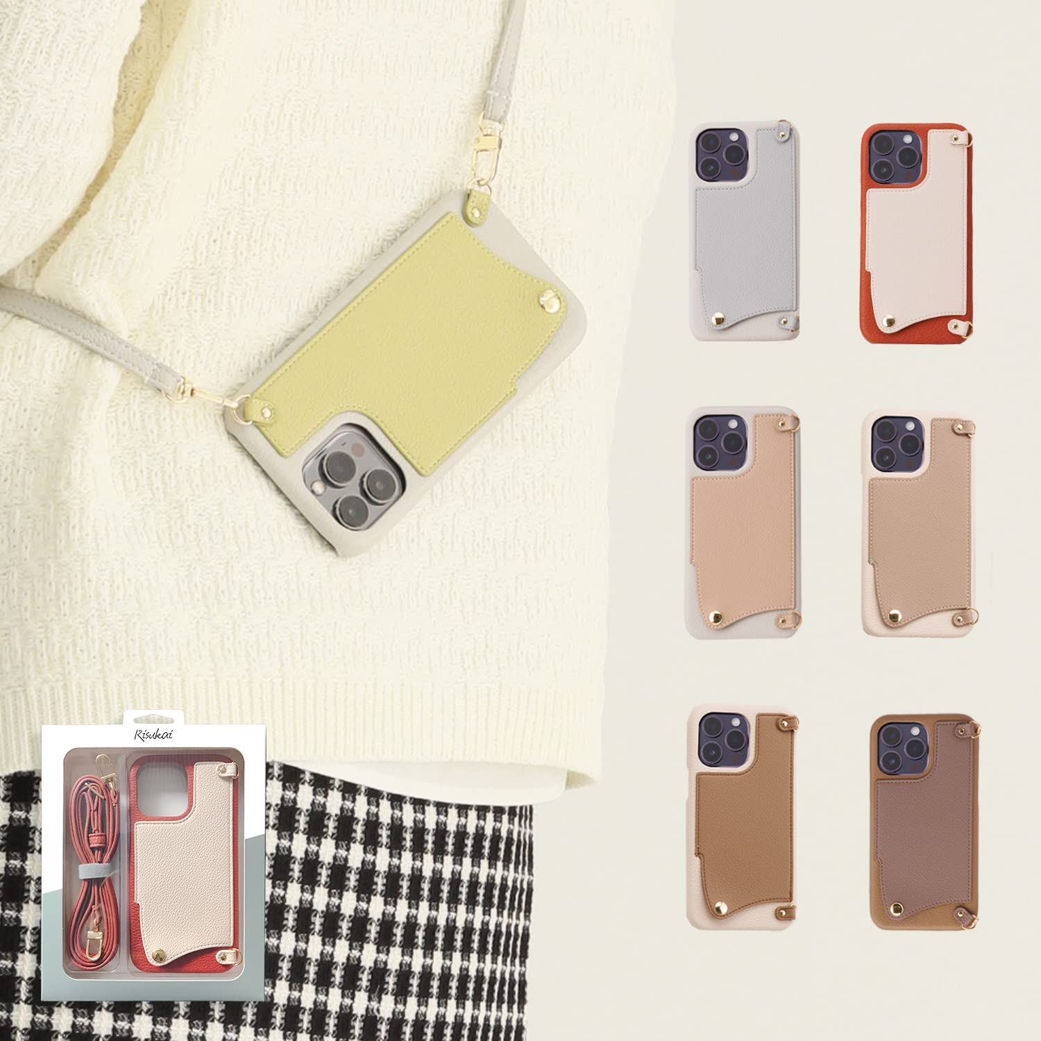 Amazon.co.jp: バイカラーリスカイ iPhone14Pro用 スマホケース