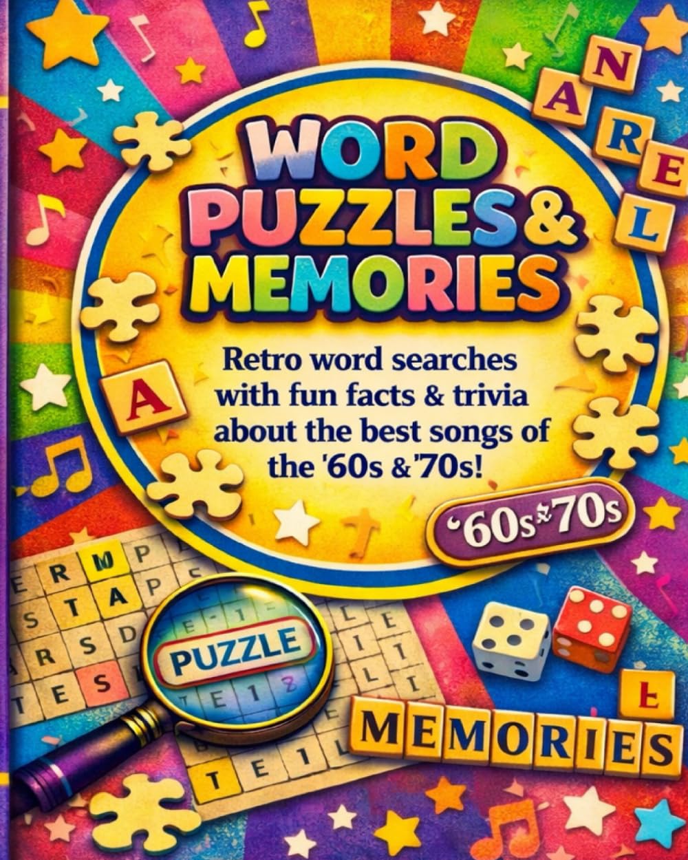 Word Puzzles & Memories: Retro word searches with fun facts & trivia about the best songs of the 60th & '70s!