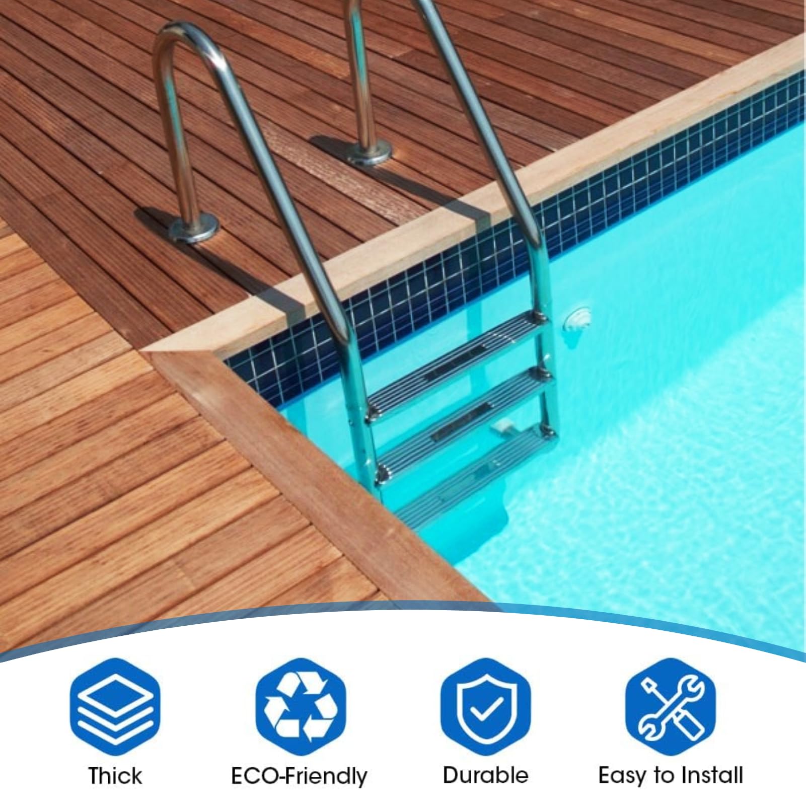 Paracolpi In Gomma Per Scaletta Piscina - Set Da 2 Pezzi Per Protezione E Sicurezza - Foto 9